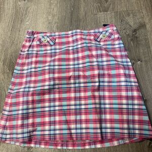 Boden Pink and Blue Plaid Skirt